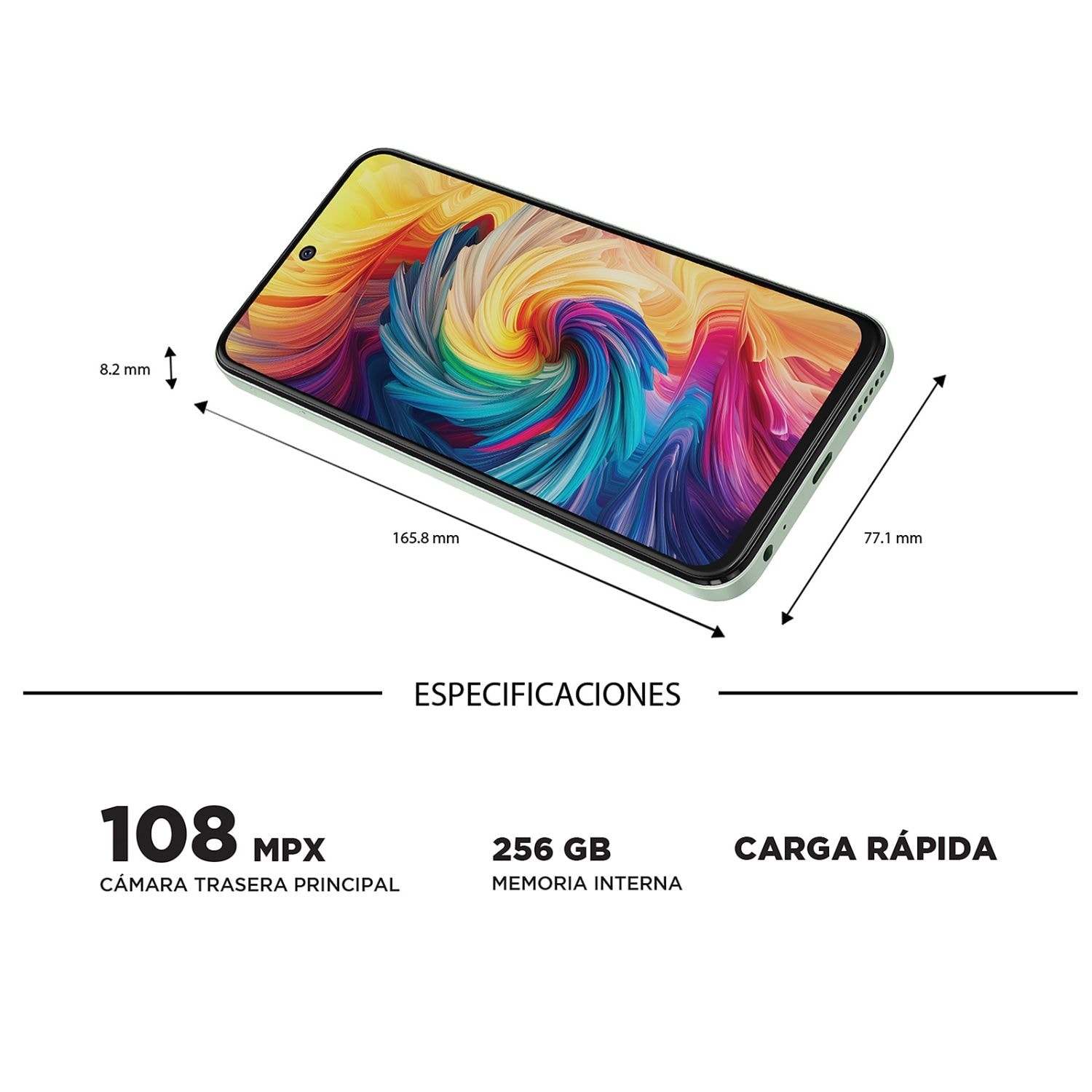 Celular ZTE Axon 70 6+256 + Smartwatch Plateado — imagen 6