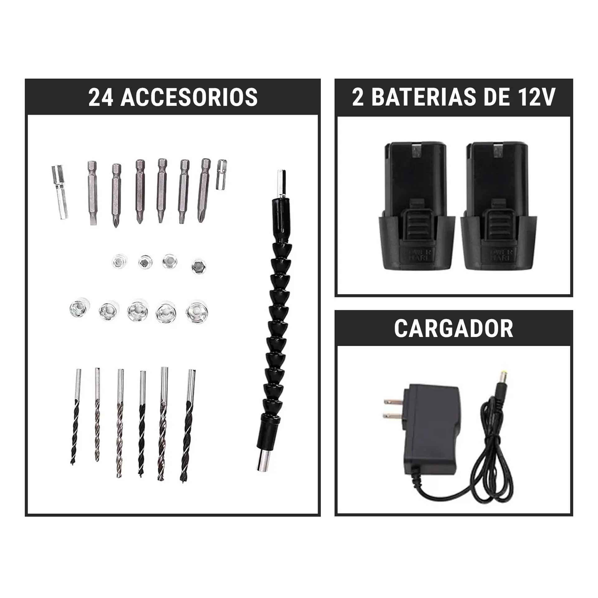 Kit Mini Taladro Atornillador Multifuncional — imagen 3