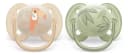 Philips Avent SCF091/07 Chupón Naranja Y Verde 2 Piezas Ultra Soft