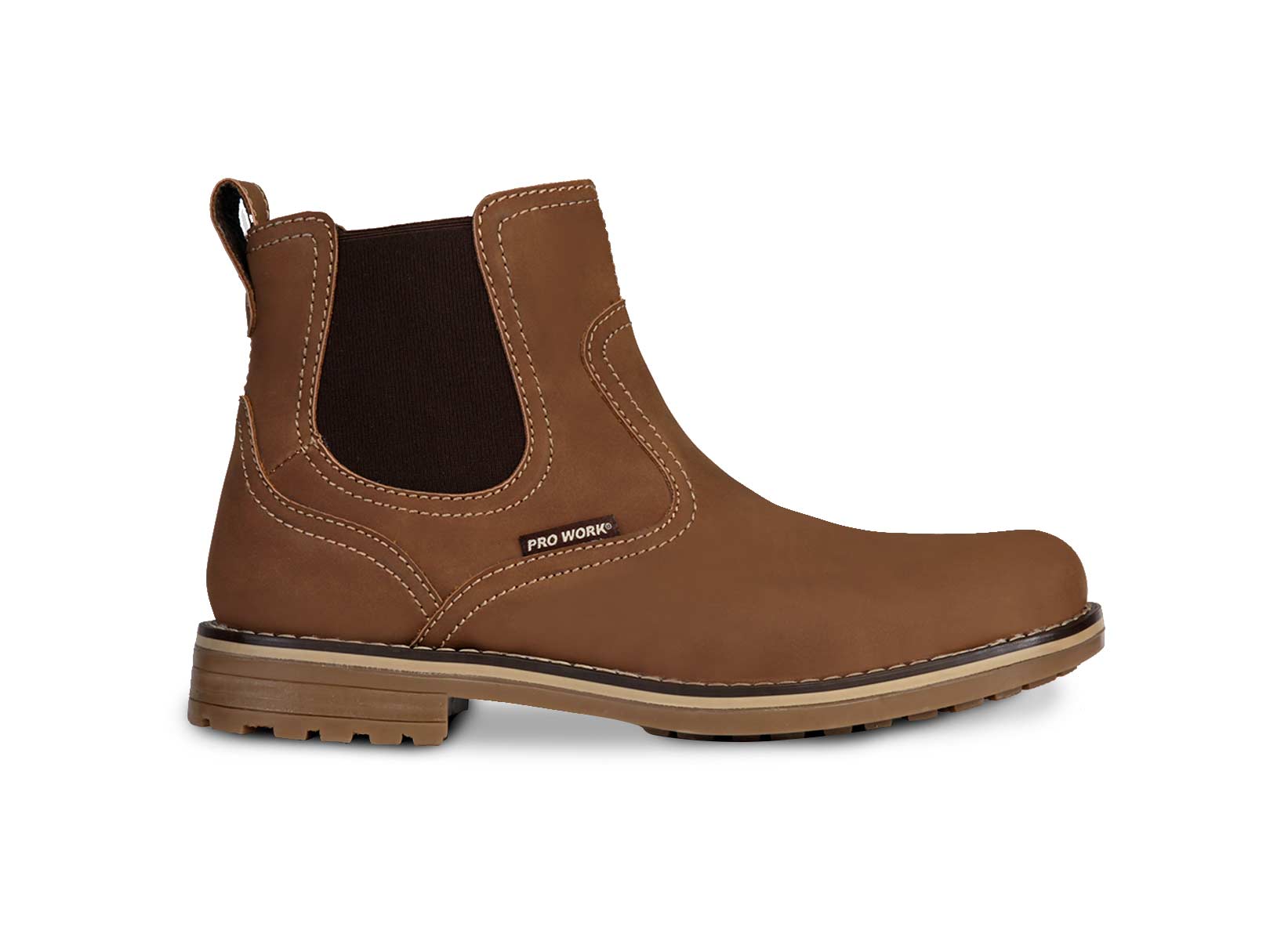 Bota hombre casual Vestir botin PRO WORK 89705 coax Canela — imagen 11