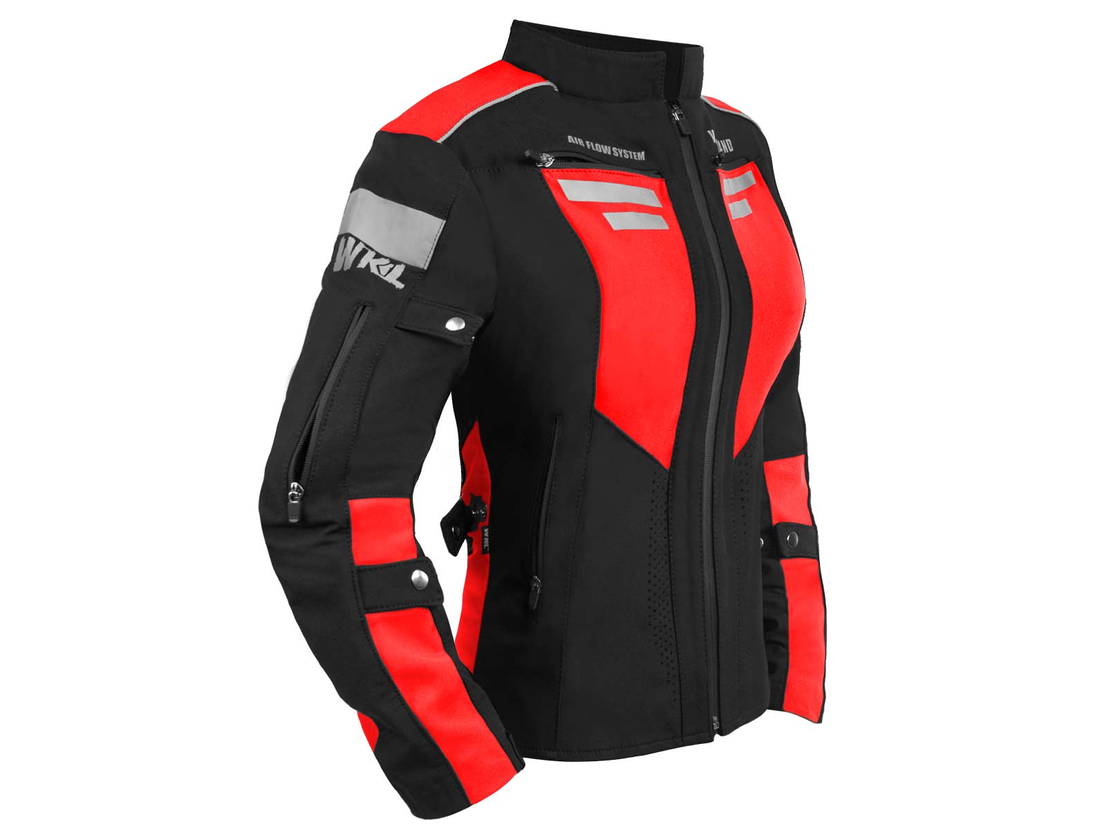 Chamarra moto mujer impermeable protecciones biker WKL 85 NR — imagen 9
