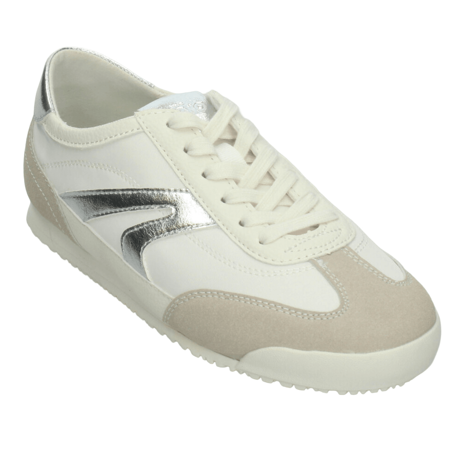 Tenis Ozono Dama Beige Plateado Casual Para Mujer — imagen 5