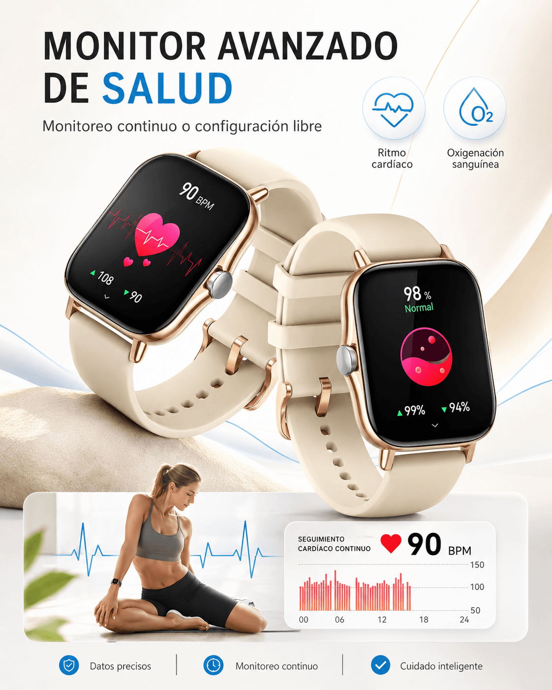 Combo Smartwatch Futurem FM13 + Audífonos 2 en 1 HH More T55 Pro & Mini — imagen 10
