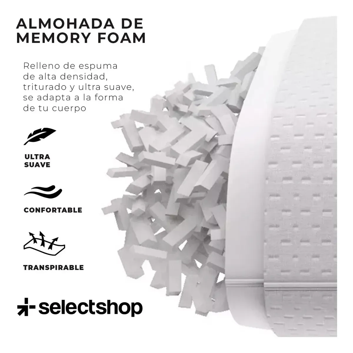 Almohadas Memory Foam – Paquete de 2 Piezas — imagen 7