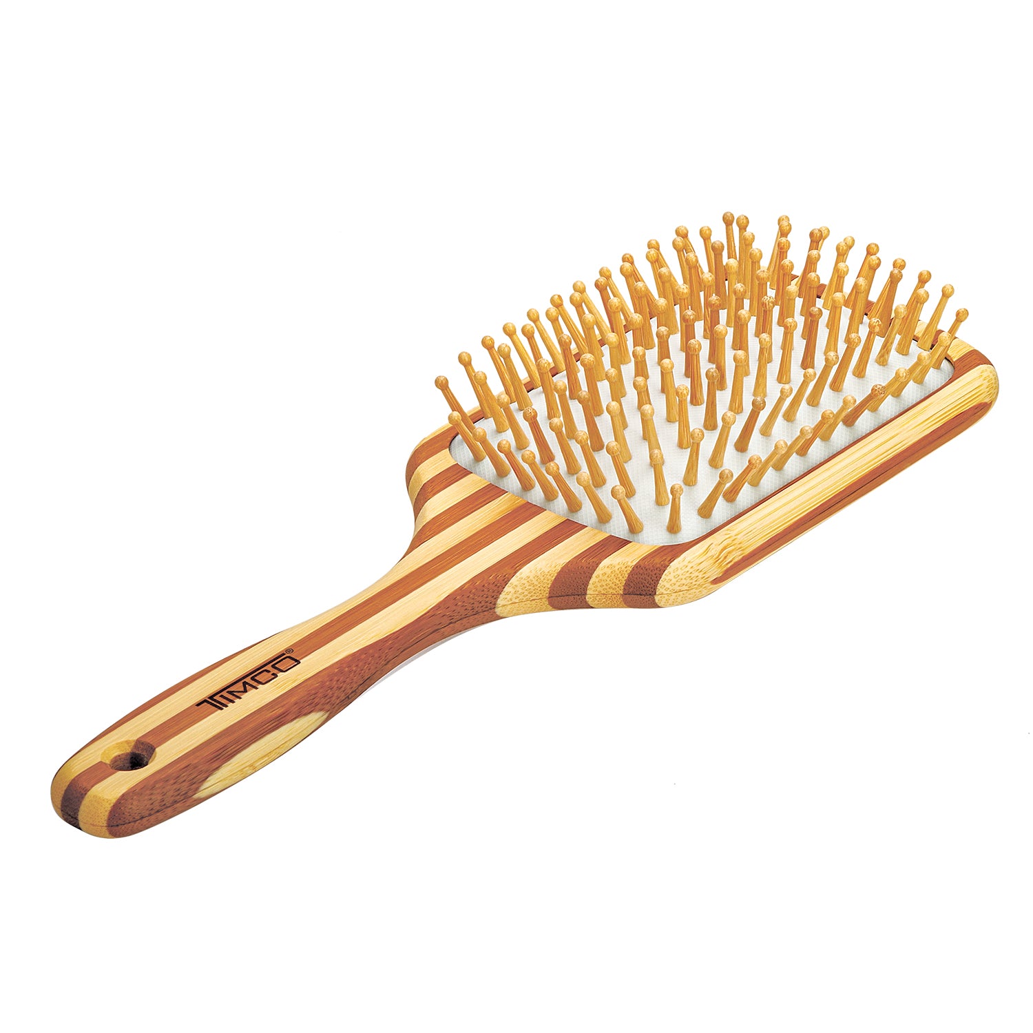 Cepillo de Cabello Madera Natural Acolchado Cuidado del Cuero Cabelludo Timco CMC02 — imagen 3