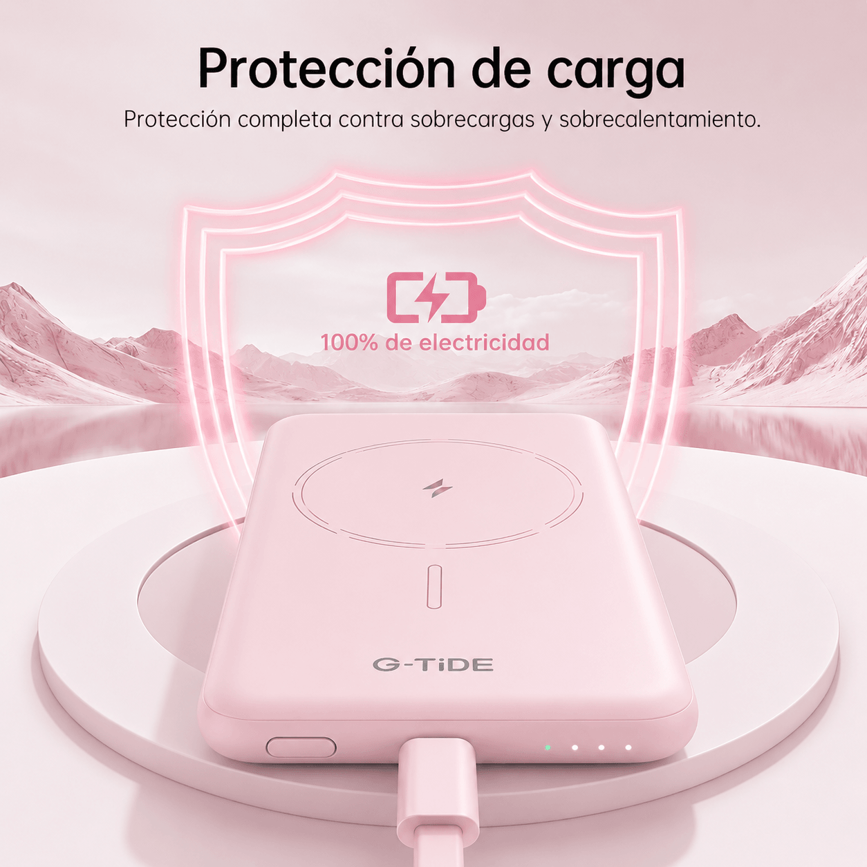 G-tide Slim01 Power bank Ultradelgada, 5000 mAh, carga rápida, carga inalámbrica — imagen 11