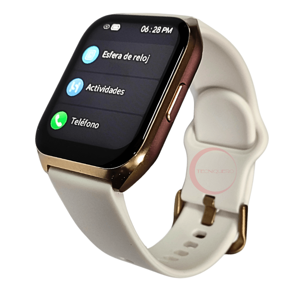 Smartwatch Filwans GTS Mini Pantalla 1.85 Pulgadas 78 Modos Deportivos Llamadas Bluetooth IP68 Bateria 250mAh, Dorada — imagen 7