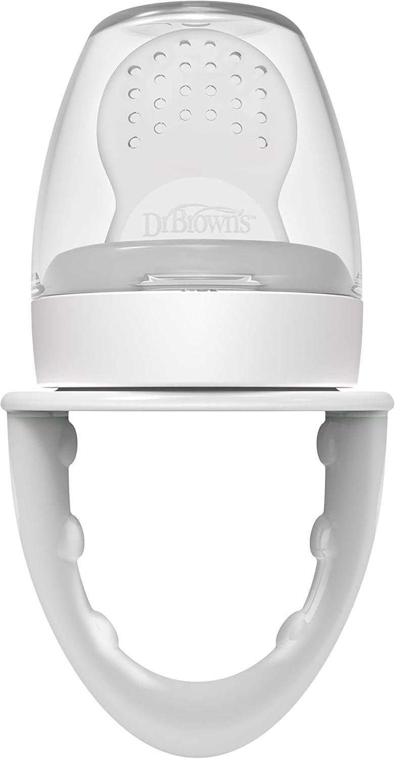 Chupon Alimentador De Silicona Dr Browns Fresh Firsts 4m+ Color Gris — imagen 3
