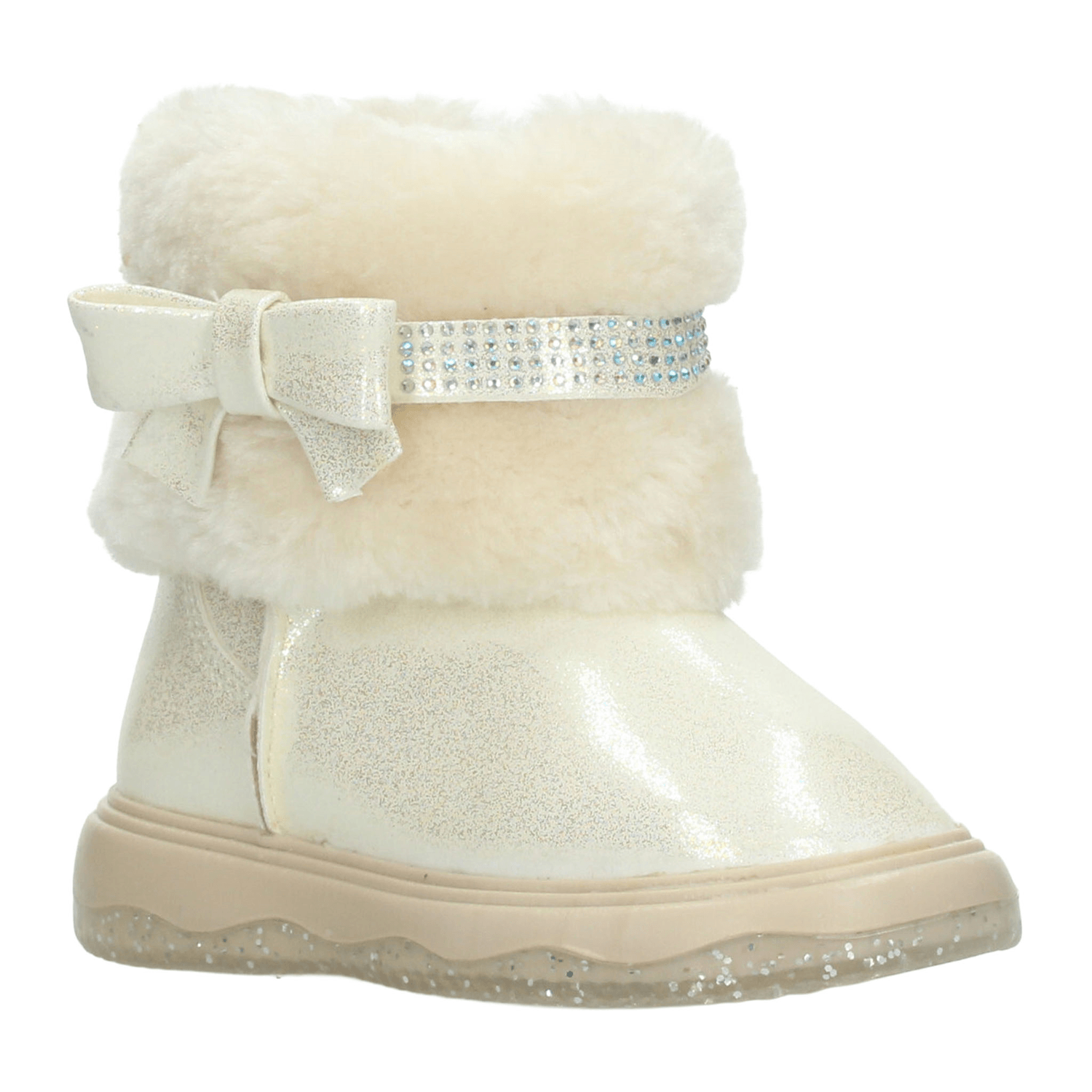 Bota Paressi Niña Crema Casual Peluche Infantil T18-22 — imagen 3