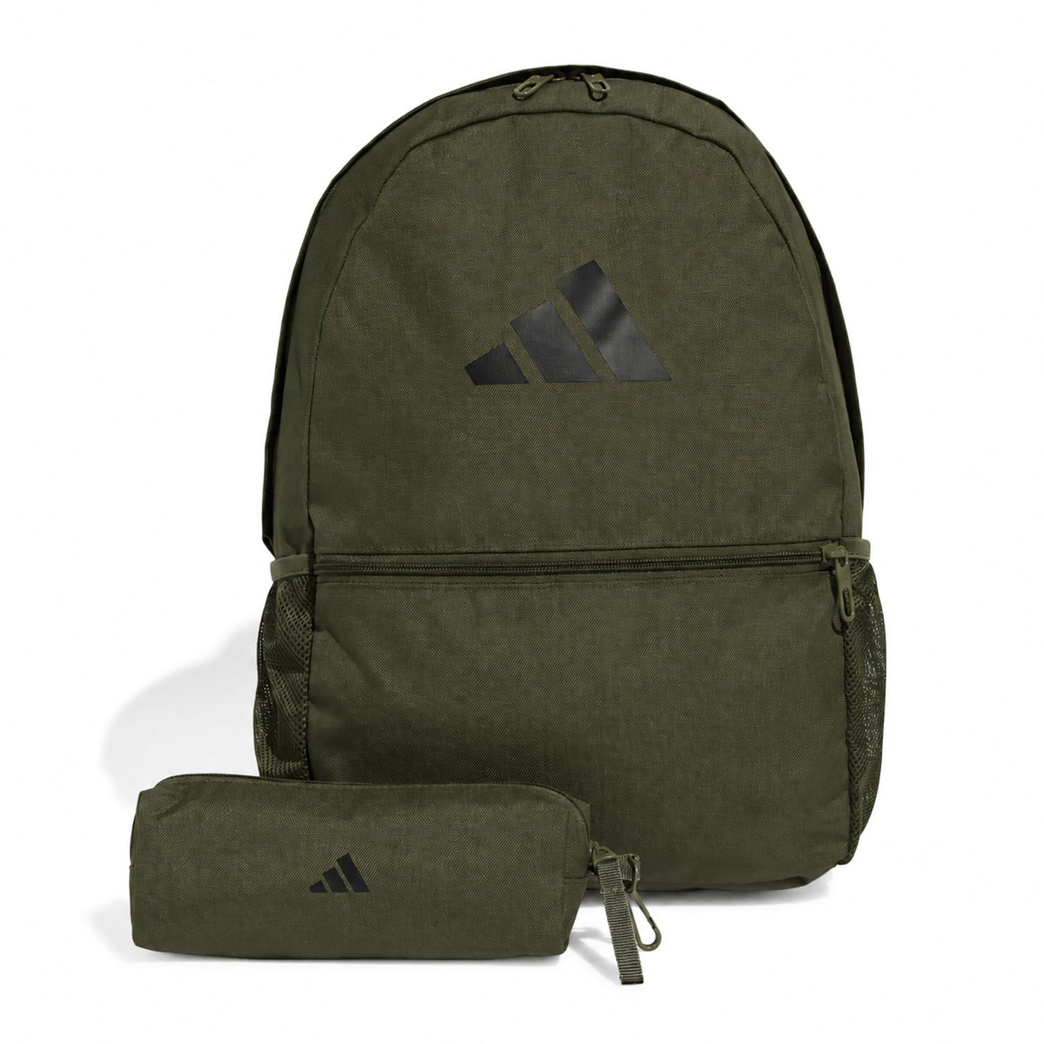 Mochila Unisex Adidas Classic 23 Olivo Escolar 23L — imagen 3