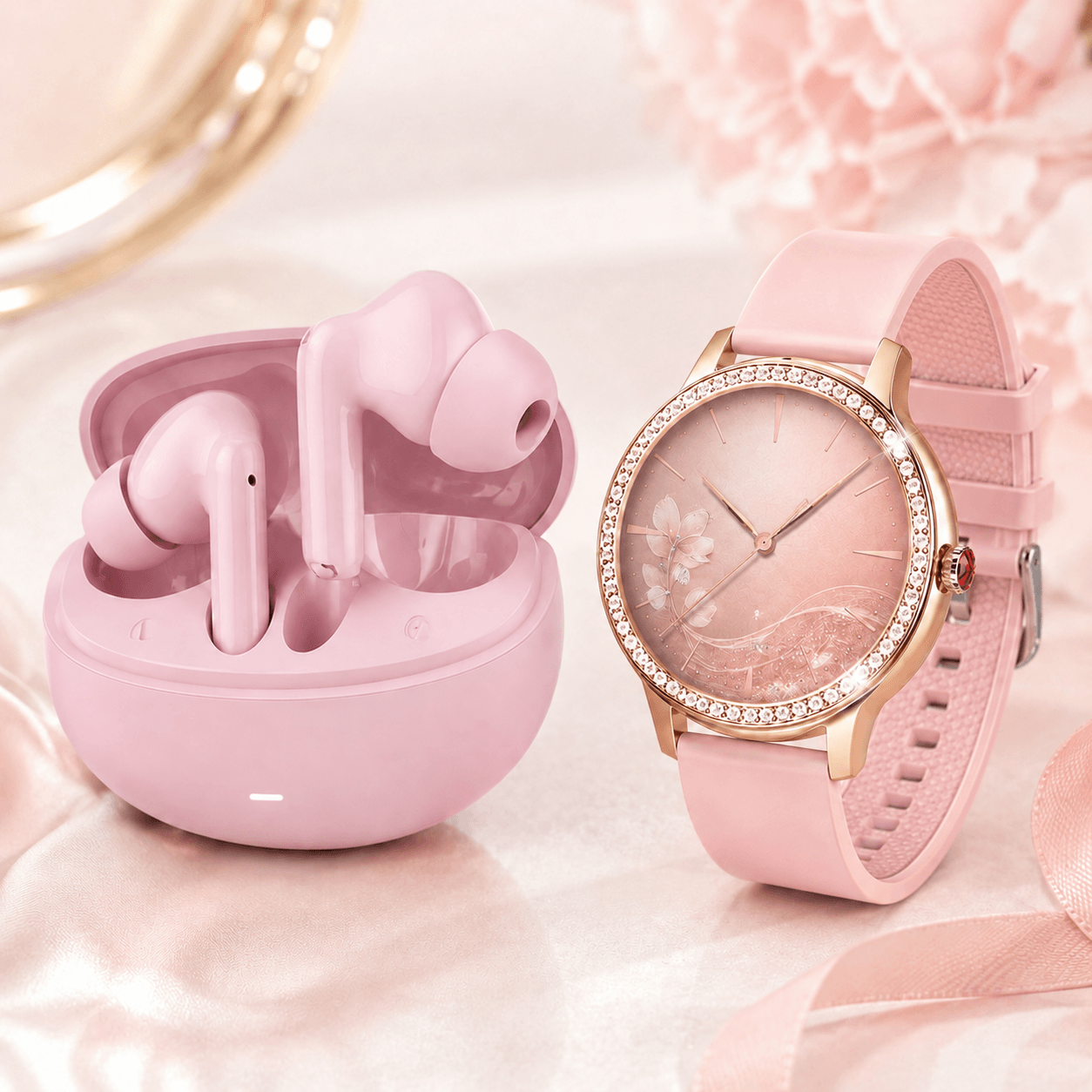 Combo Smartwatch Elegante para Dama Rosé + Audífonos G-Tide L42 Rosa + Bocina Bluetooth Sanag X6S — imagen 18