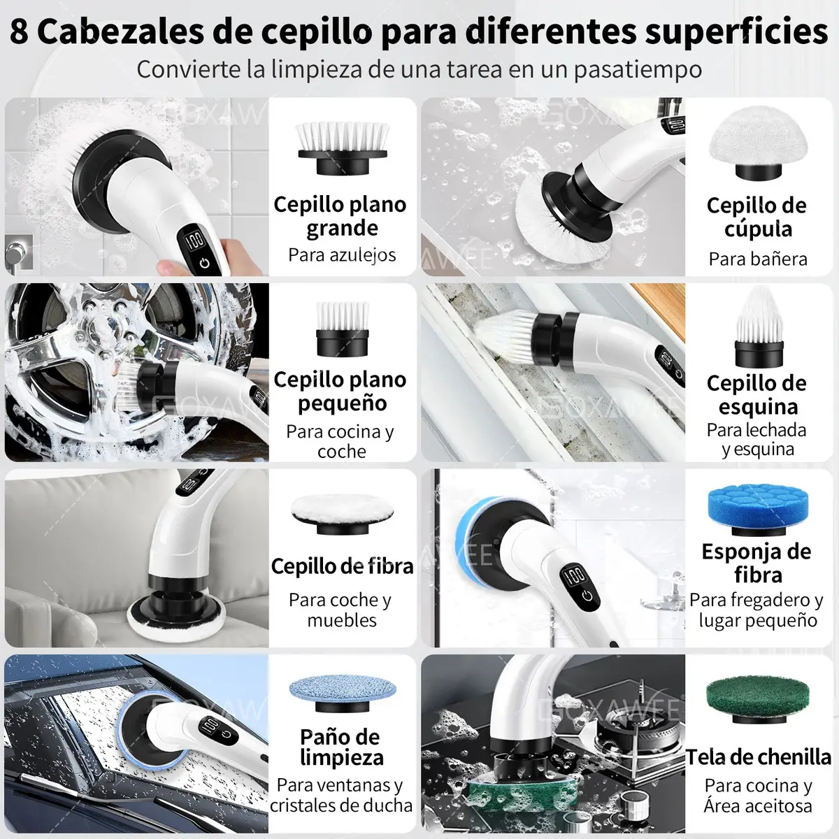 Cepillo Eléctrico Multifuncional para Limpieza del Hogar — imagen 4