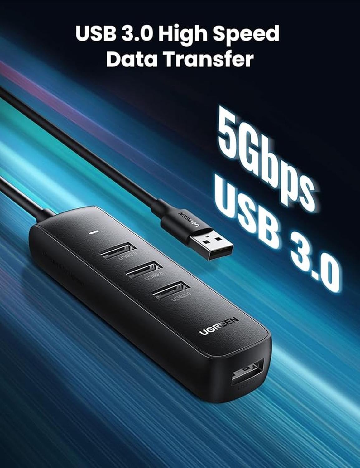 Hub Multiconector 4 Puertos USB 3.0 Ugreen 5 Gbit/s Compu — imagen 2