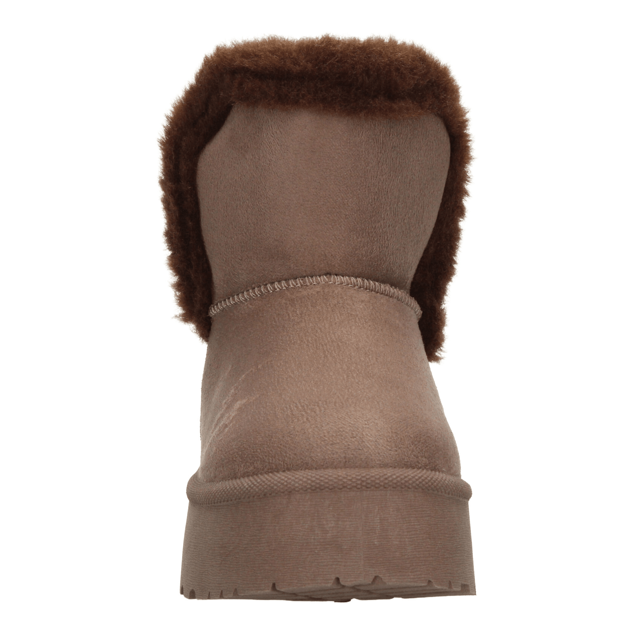 Botín Perugia Dama Invierno Peluche Plataforma Casual Café Mujer — imagen 15