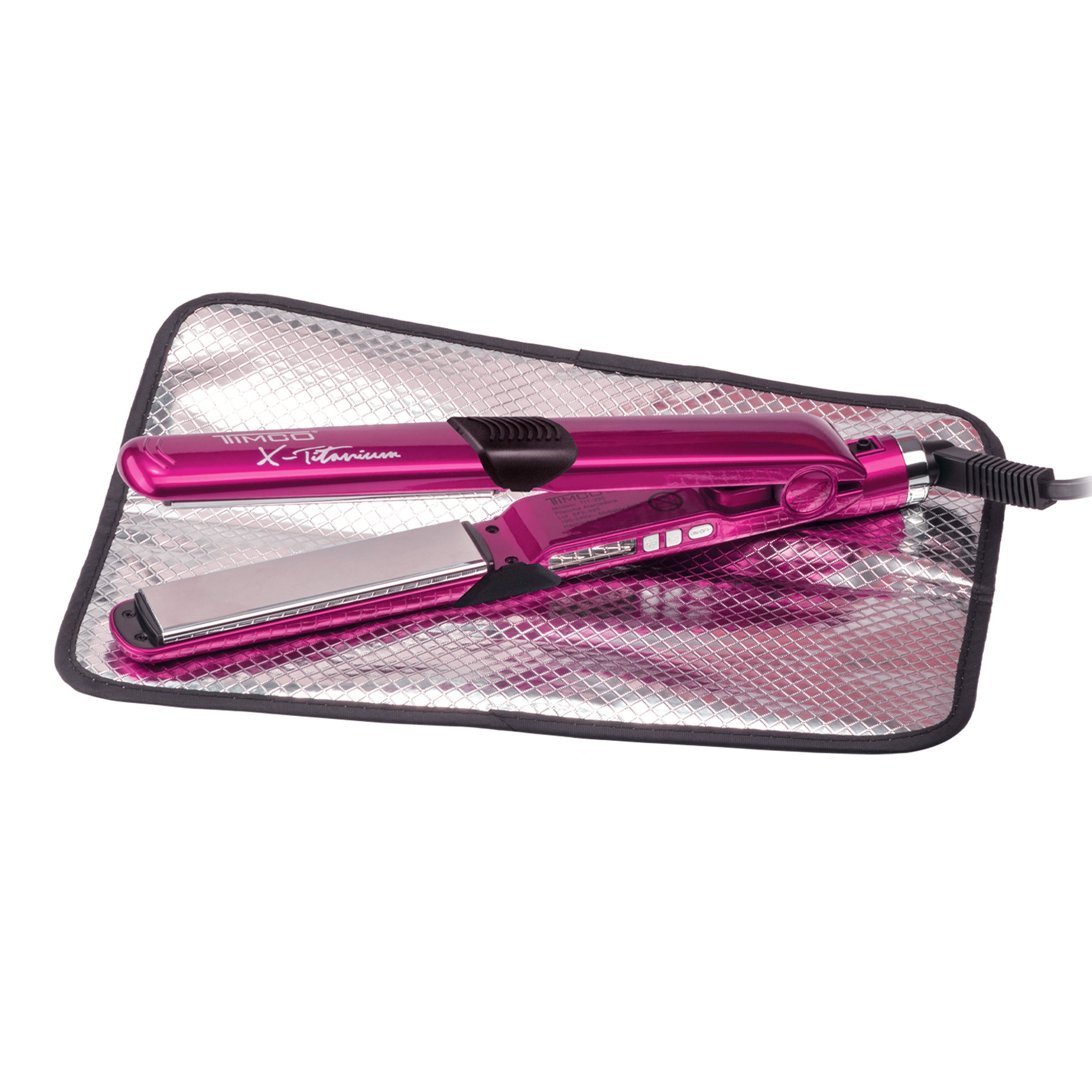 Plancha Alaciadora de Cabello Uso Profesional X-titanium Rosa Timco TIT-230P — imagen 3