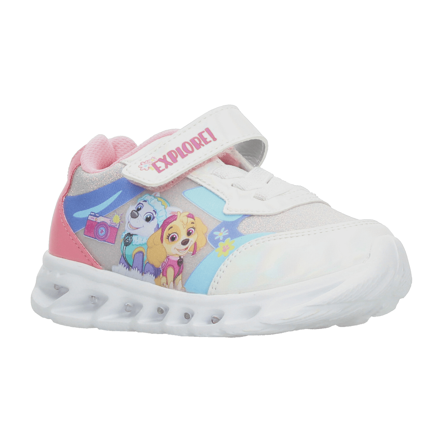 Tenis Paw Patrol Nickelodeon Niña Bebé Plateado Luz Led Casual Infantil T12-15 — imagen 3