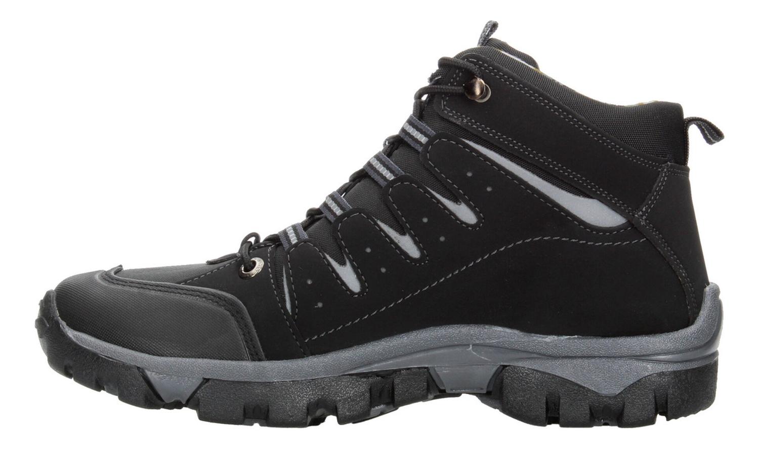 Bota Hombre Senderismo Discovery Blackwood Negro Cintas — imagen 7