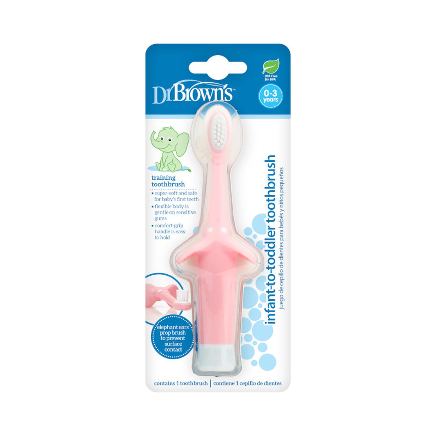 Dr Brown´s Cepillo De Dientes Para Bebé 0-3 Años Elefante Rosa — imagen 11