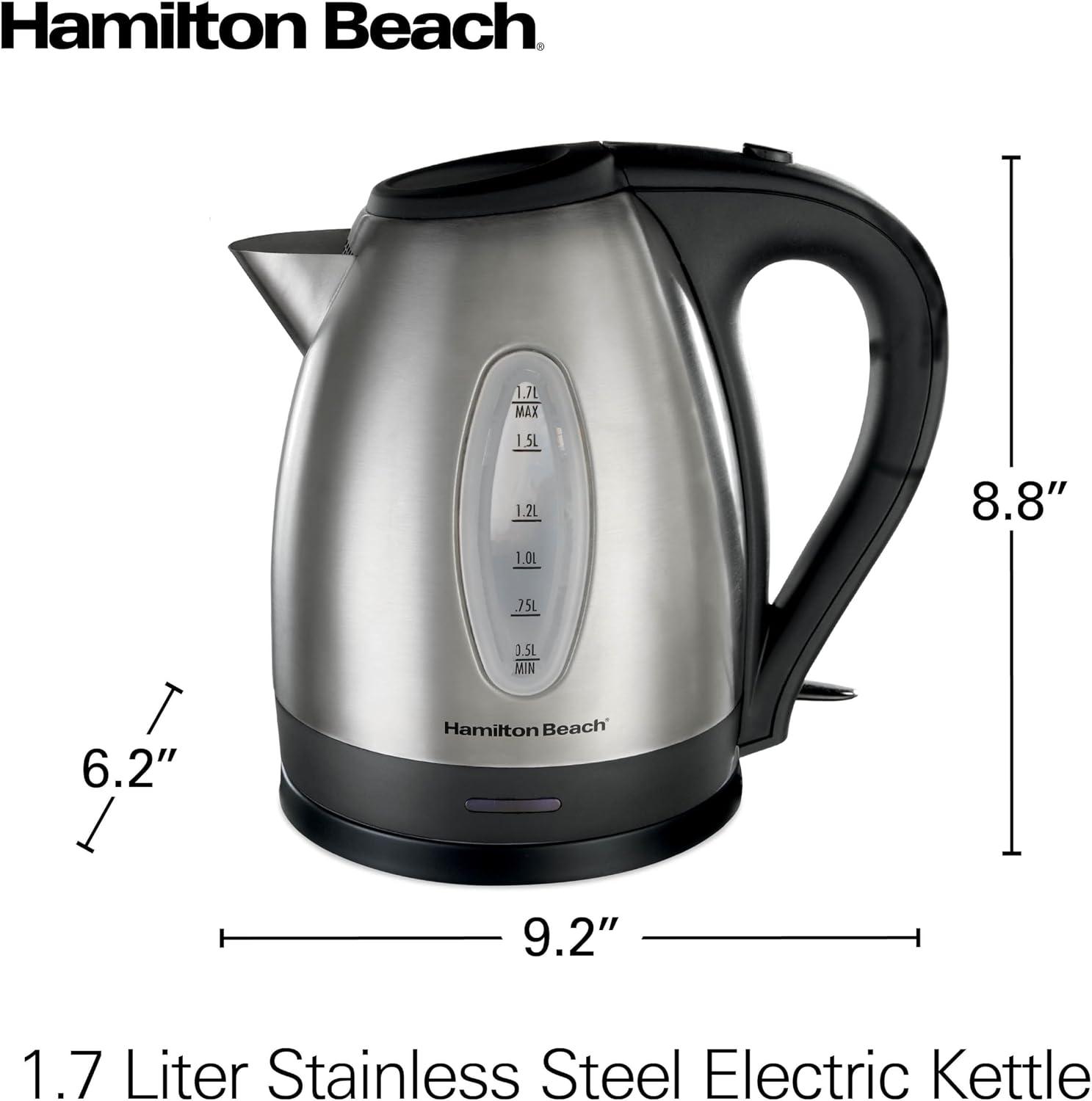 Hervidor Eléctrico Tetera Hamilton Beach 40880 1.7 L — imagen 2