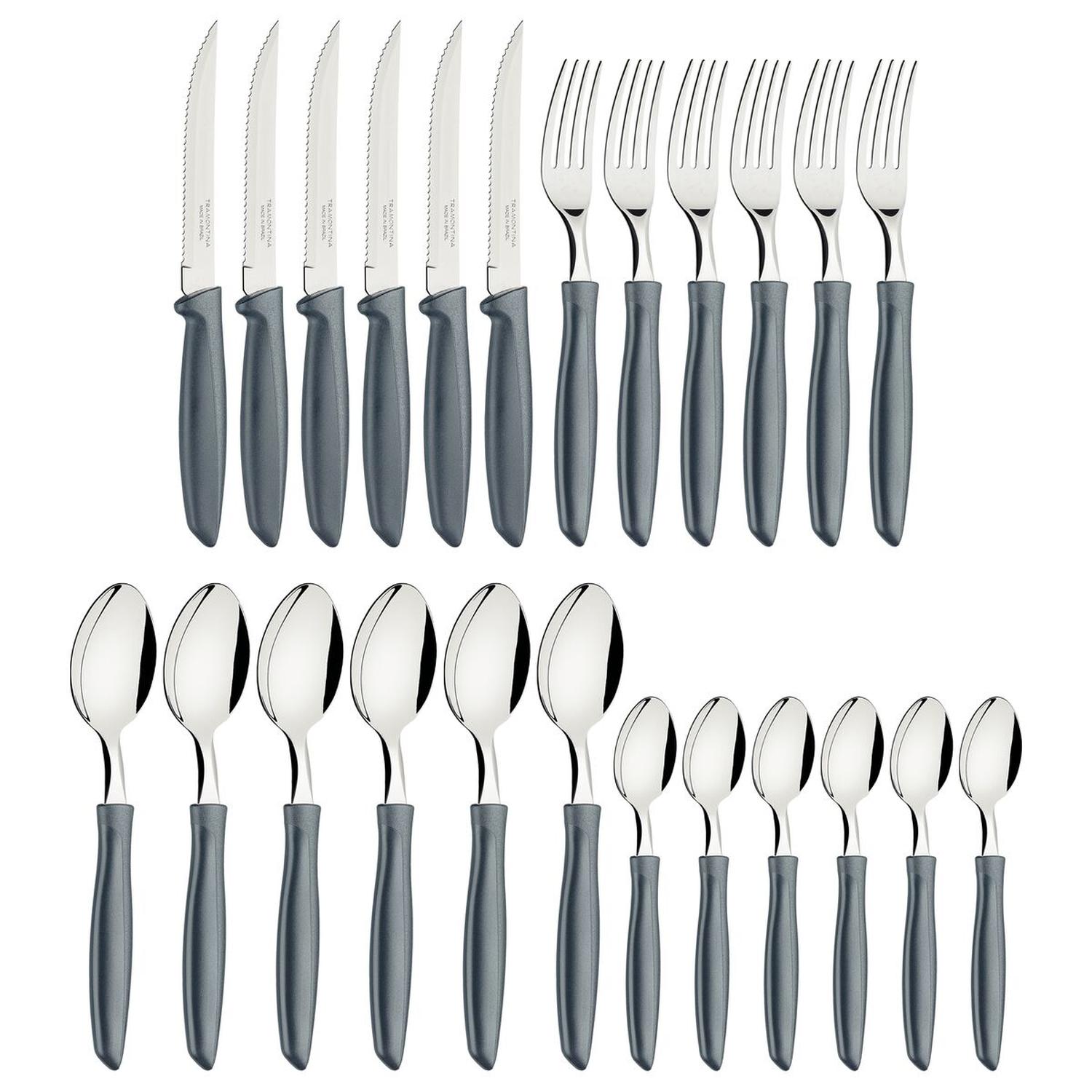 Juego de Cubiertos Tramontina Plenus 25 Piezas Inox — imagen 4