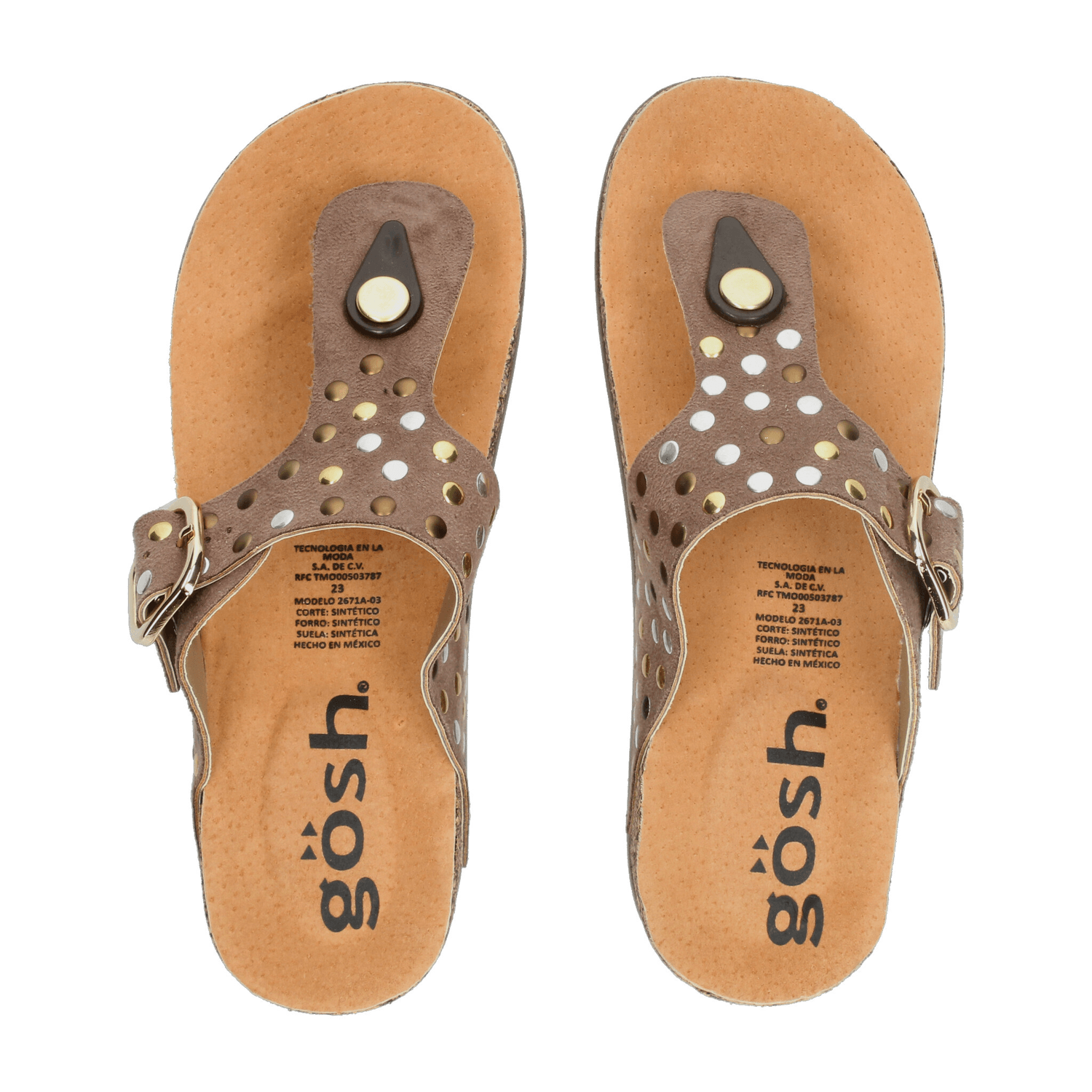 Sandalias Gosh Dama Casual Café Mujer — imagen 10