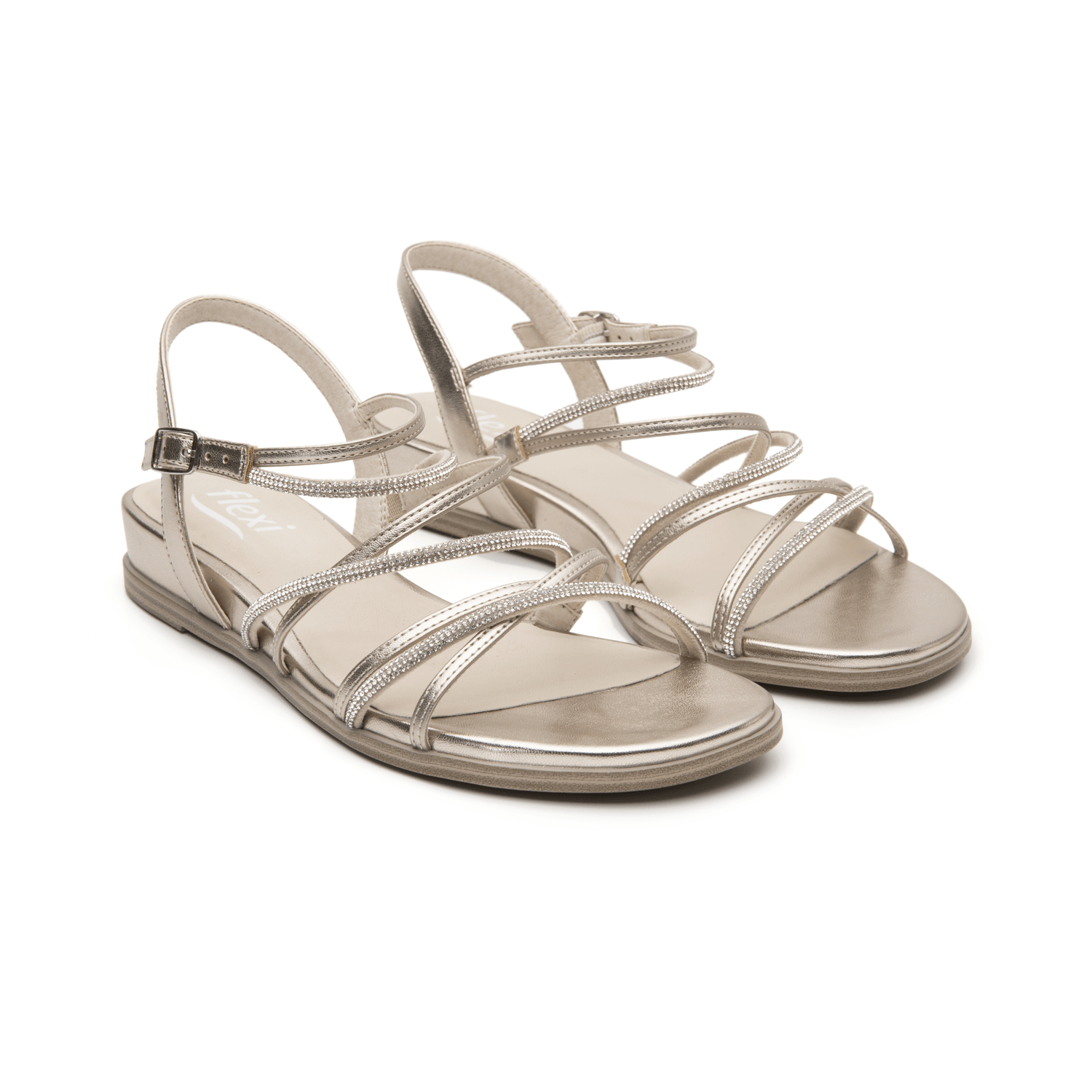 Sandalias Dama Flexi Dorado Casual Mujer — imagen 5