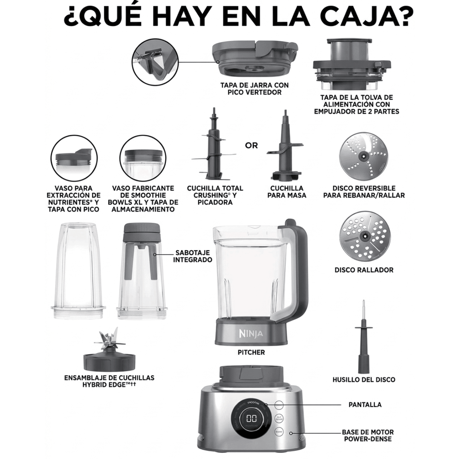 Licuadora Ninja Foodi SS401 Power Blender 1200 W 2.1 L — imagen 4