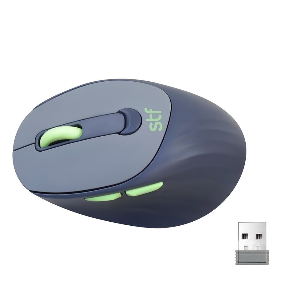 Mouse inalámbrico óptico STF VIVA Batería recargable 1600 DPI gris — imagen 5