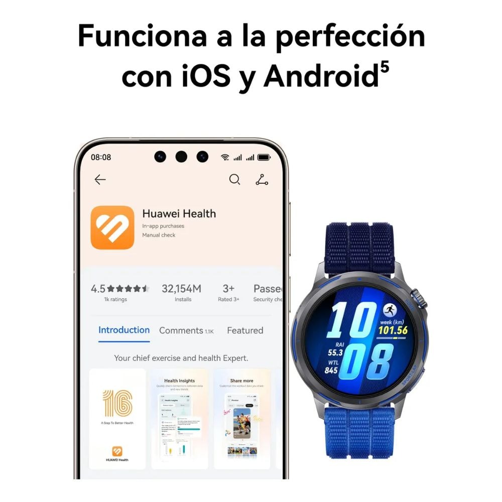 Smartwatch Huawei Watch GT Runner 2 - Naranja + Correa Adicional — imagen 7