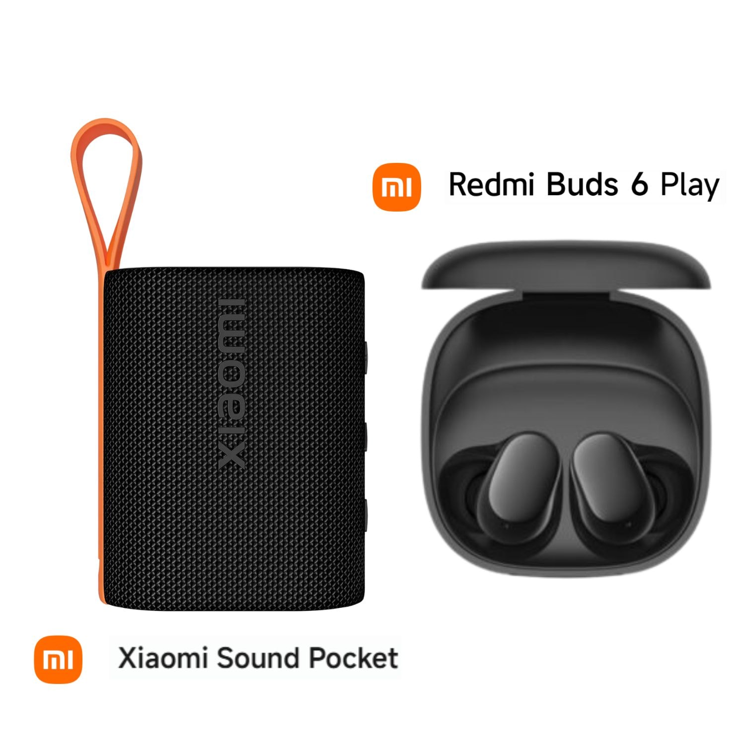 Bocina Xiaomi Sound Pocket + Redmi Buds 6 Play — imagen 1