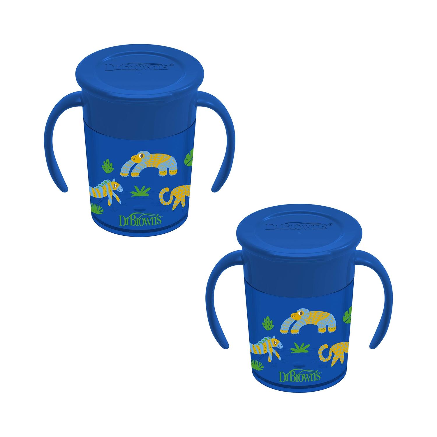 Pack 2 Vasos entrenador 7oz 360 Azul Dr Browns Bebe 6m+ — imagen 1