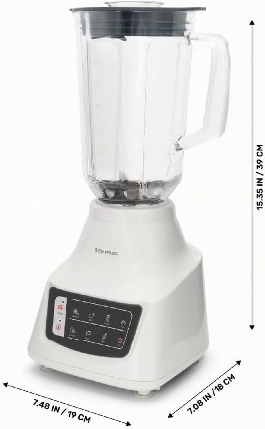 Licuadora Taurus Potenza Comfort Vaso de Vidrio 2.1 L 1000 W Blanca — imagen 10