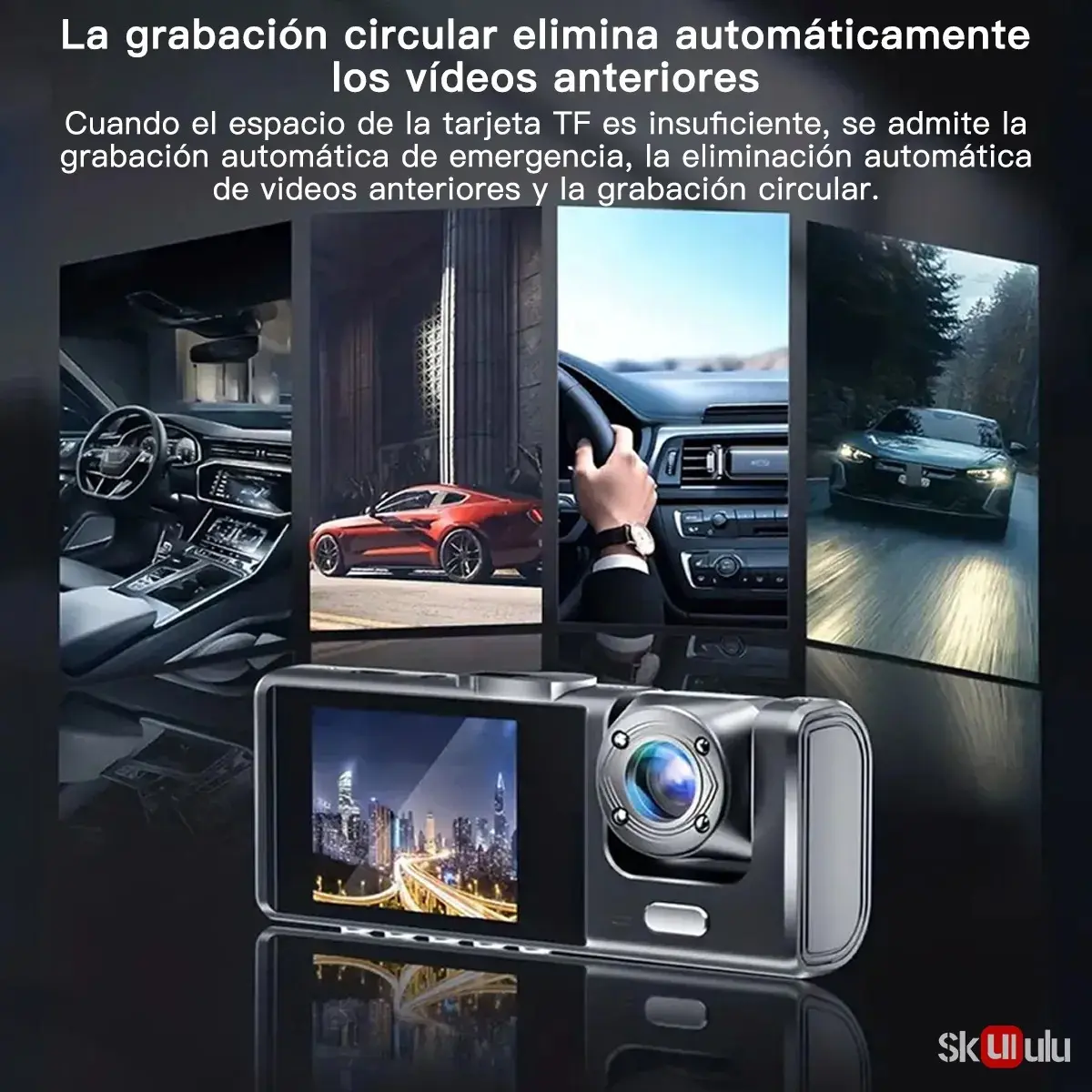 Cámara Dashcam para Automóvil Full HD con Grabación Continua — imagen 3