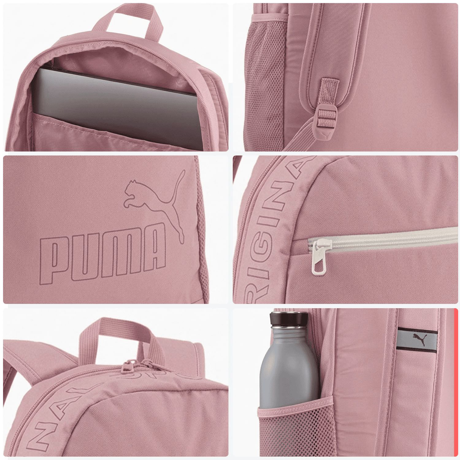 Mochila Rosa Puma Phase Escolar Portalaptop Dama 20L — imagen 5