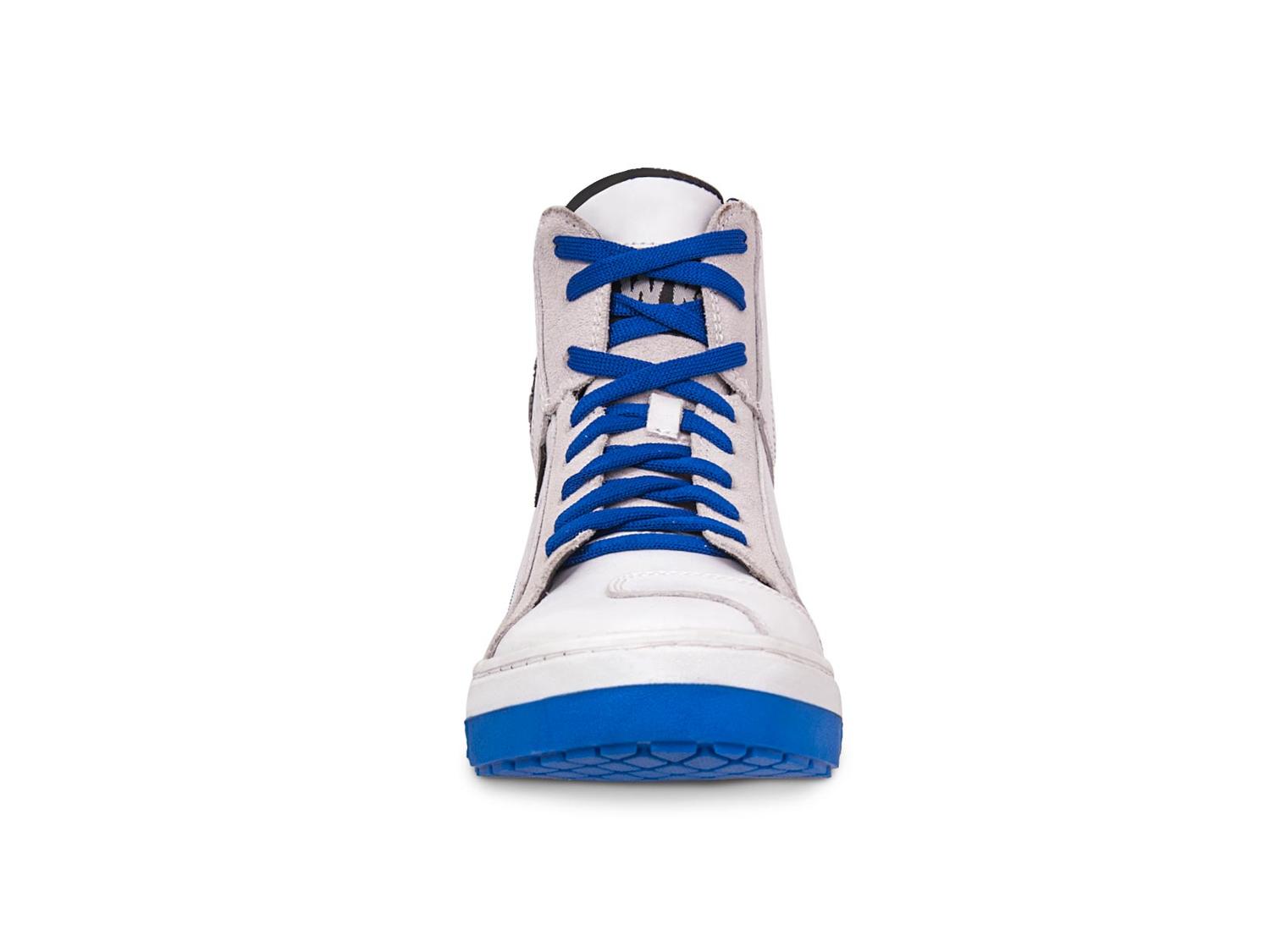 Tenis Motociclista Hombre Botin Moto Biker Wkl 80202 Bco/Rey — imagen 4