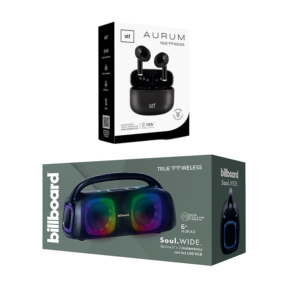 Kit STF Audífonos TWS Aurum + Bocina inalámbrica Soul Wide — imagen 6