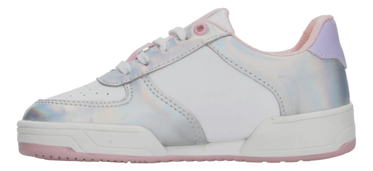 Tenis Tropicana Niña Casual Cintas Ajustables Cómodo Deportivo Plateado Blanco Infantil T18-26 — imagen 11