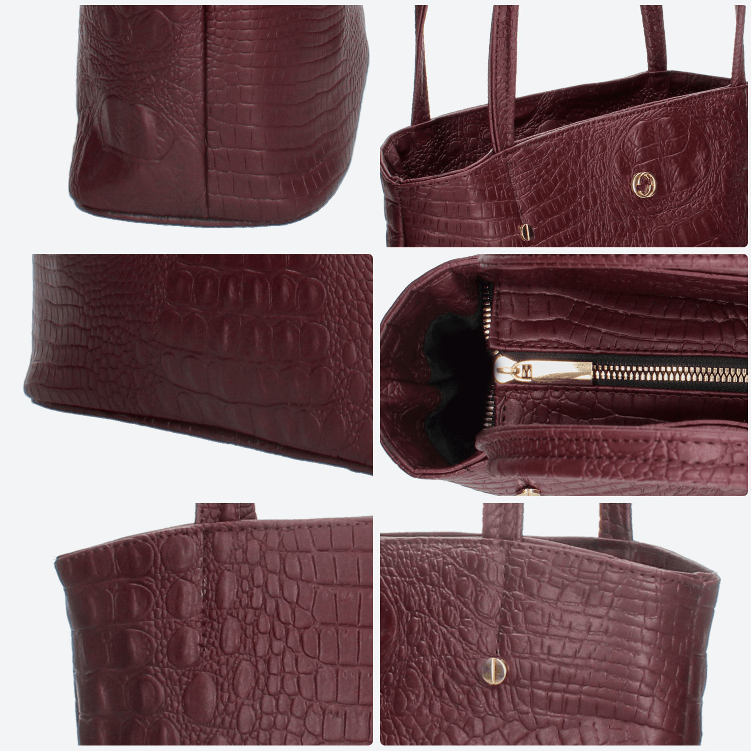 Bolsa Dama Casual Ferretina Roja Vino Para Mujer — imagen 5