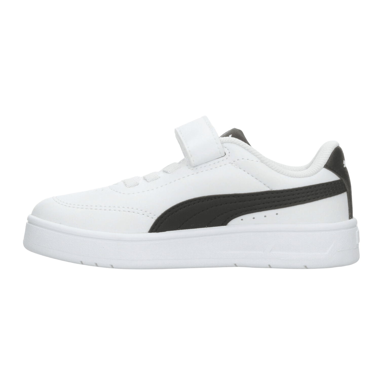 Tenis Puma Court Classic Clean Niño Casual Negro Infantil T16-22 — imagen 5