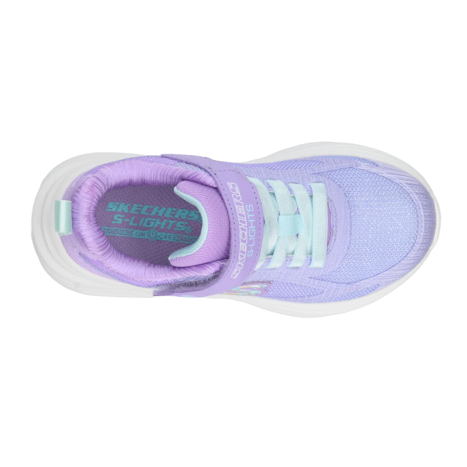 Tenis Skechers Niña Deportivo Luz Led Lavanda Infantil T17-22 — imagen 8