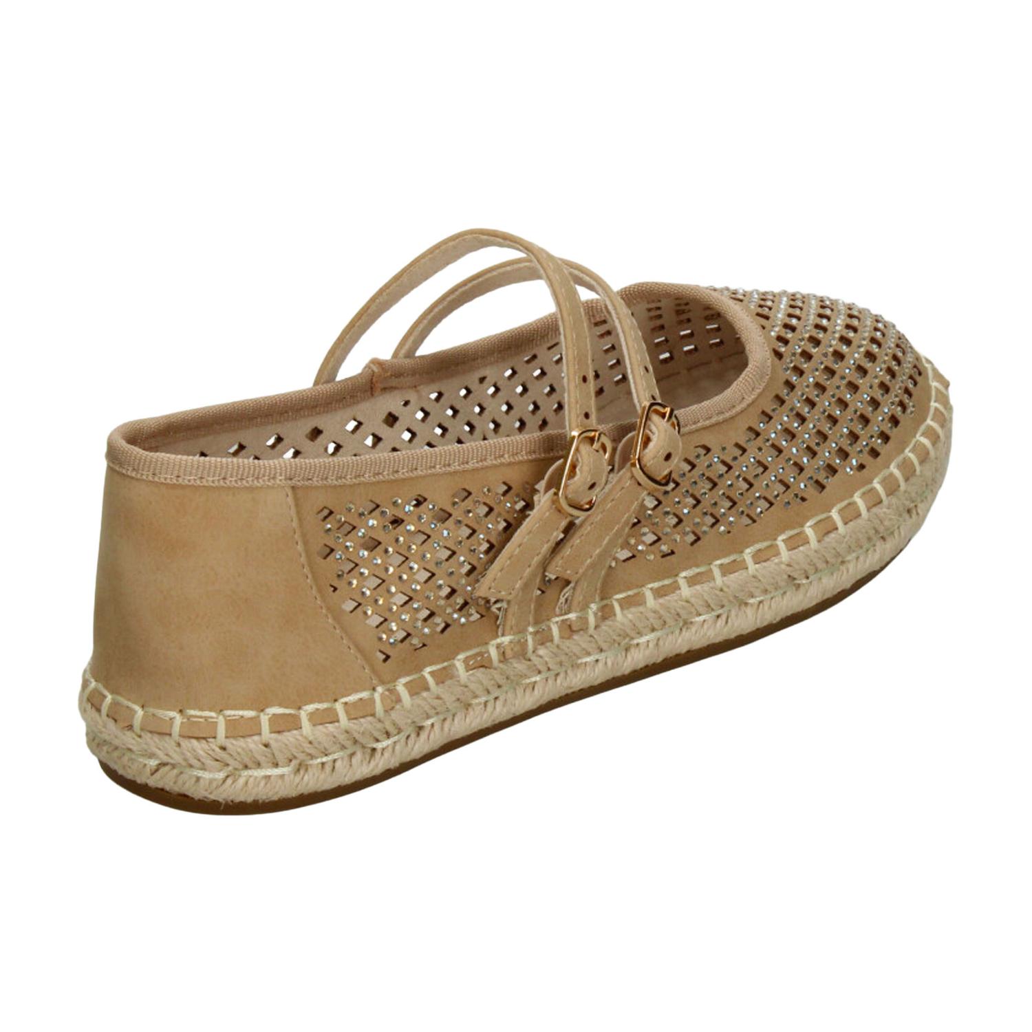 Zapato Efe Dama Casual Hebilla Doble Cómodo Moda Beige Mujer — imagen 3
