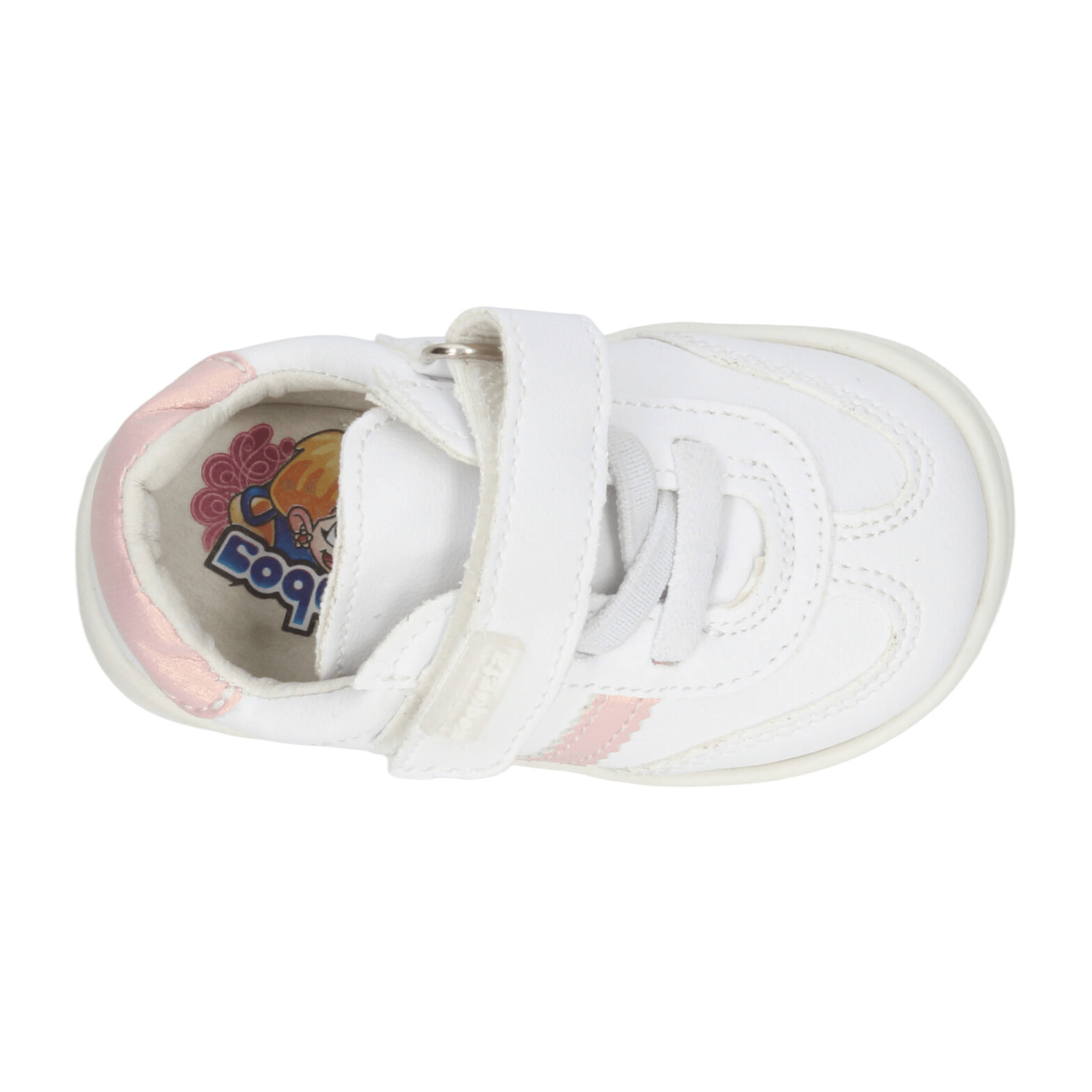 Tenis Coqueta Niña Blanco Casual Cinta Adhesiva Infantil T11-14 — imagen 9