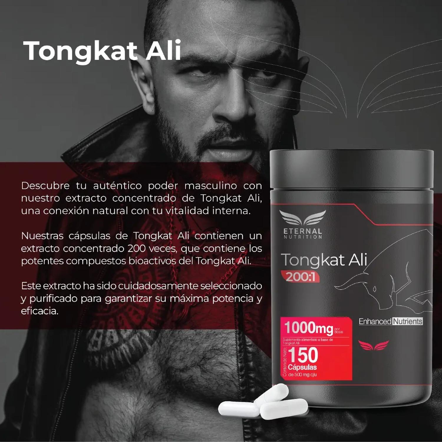 Ultra Pure: Tongkat Ali 200:1 Men's Testo, Extracto Concentrado, Vitalidad Masculina, 150 Cápsulas — imagen 2