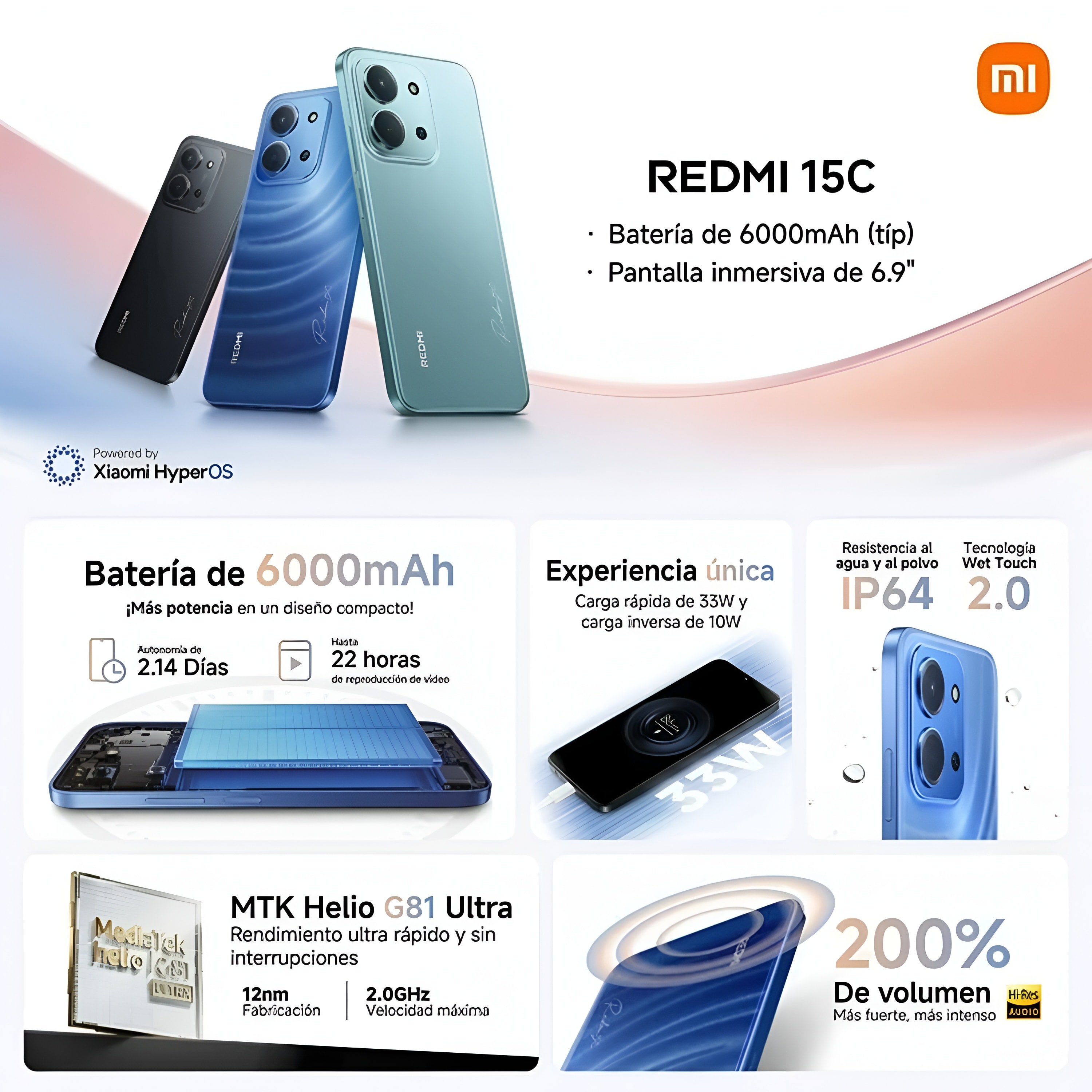 Celular Xiaomi Redmi 15C 4 Ram +128 Gb — imagen 4