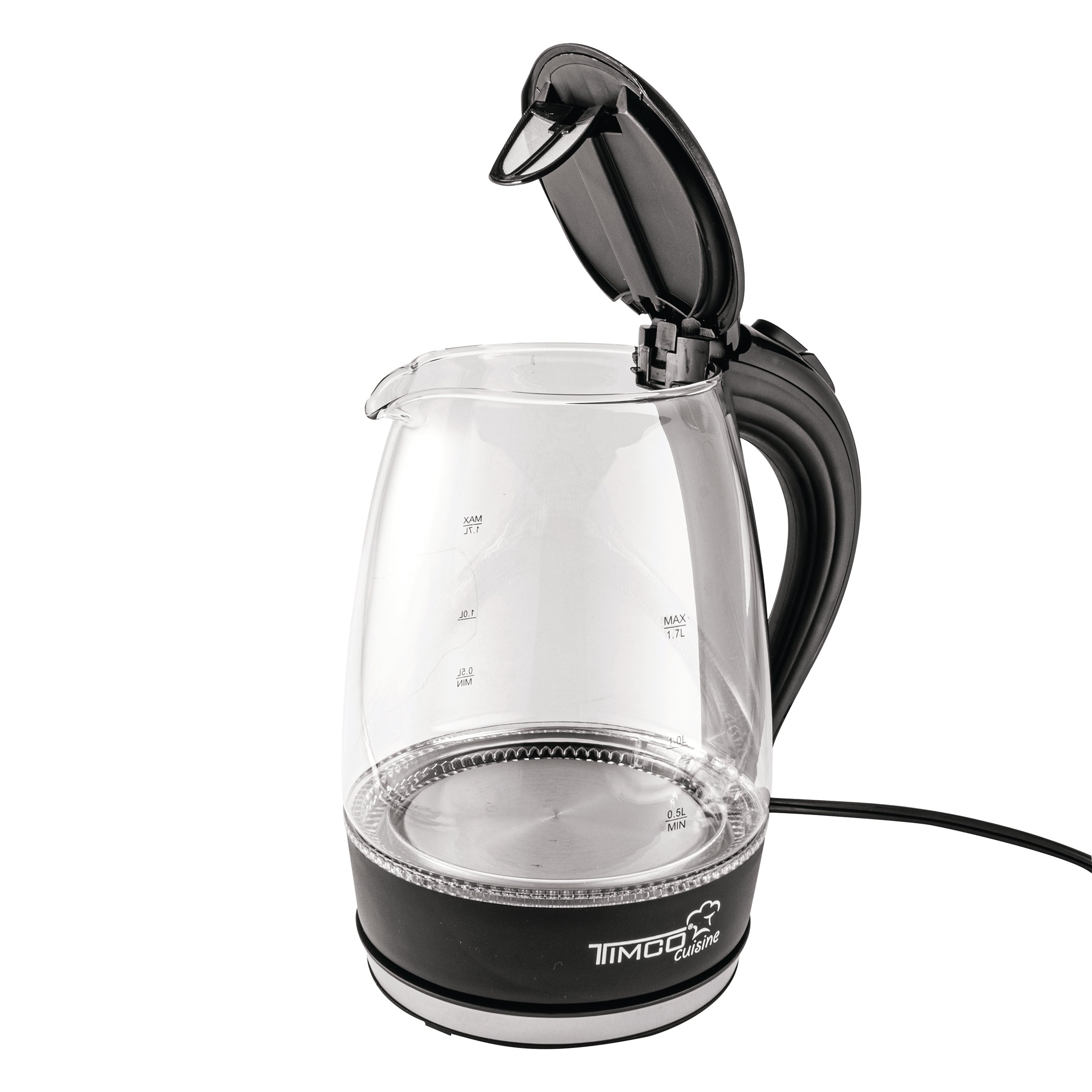 Jarra Eléctrica de Vidrio Tetera Hervidor de Agua Timco JE-V02N — imagen 4