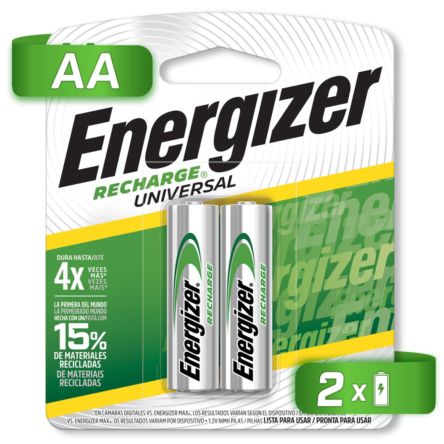 Pila Energizer Recargable Aa 2000 Mah Nimh 1500 Recargas — imagen 1