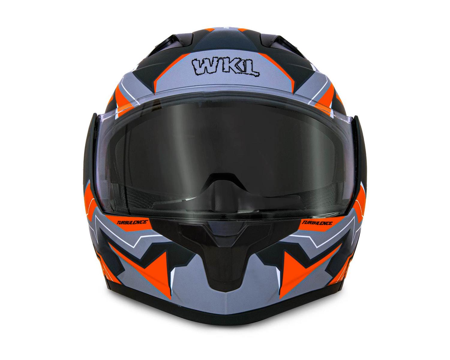Casco WKL Motocicleta Dot Abatible CH-103 TURBO-NARANJA — imagen 2