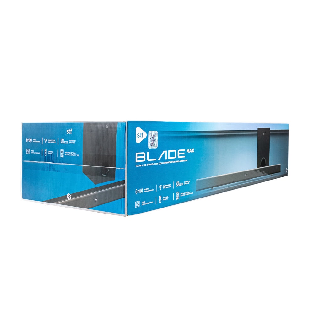 Barra de Sonido Blade Max 2.1 STF 60W Subwoofer inalambrico HDMI / OPTICO / 3.5mm AUX / USB — imagen 9