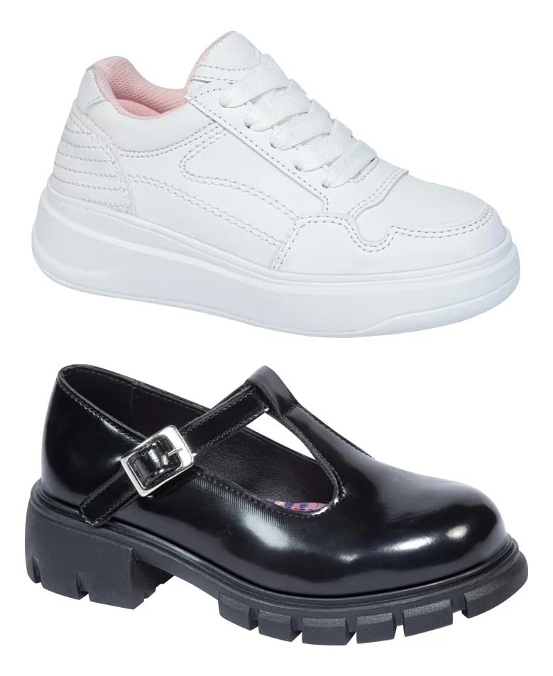 Zapato Escolar Mirage Niña Y Tenis Liso 1175958 — imagen 12
