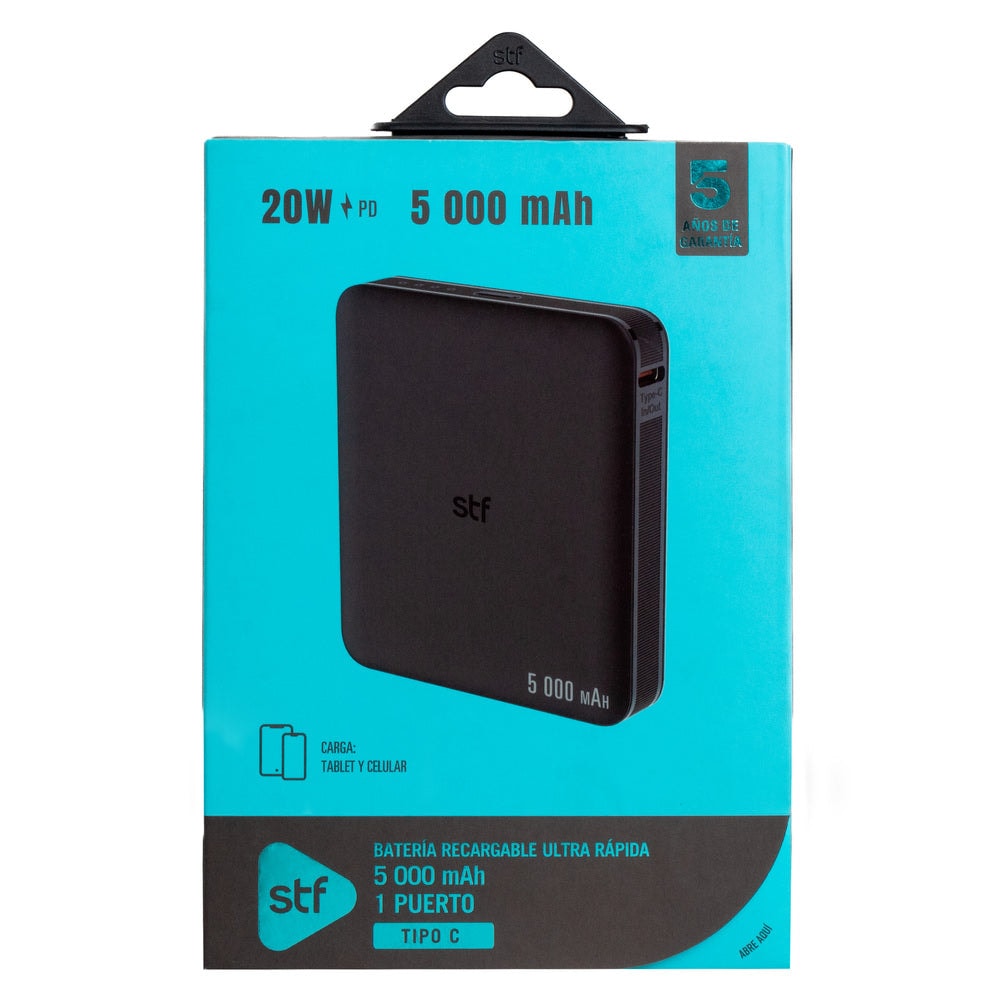 Batería STF Power Bank: 5000mAh, Carga Ultra Rápida, 20W — imagen 11